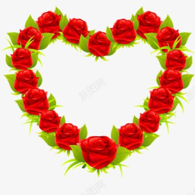 心形玫瑰花图标图标