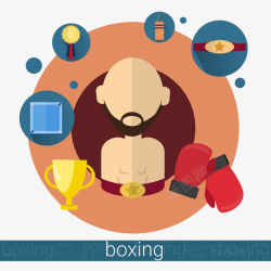 拳手图标拳击运动员图标高清图片