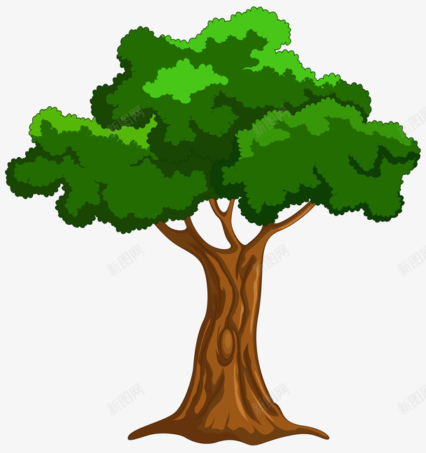 卡通绿树png免抠素材_新图网 https://ixintu.com 卡通 树 绿树 绿树的树