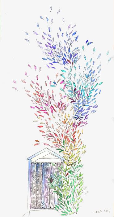 花png免抠素材_新图网 https://ixintu.com 唯美 小房子 植物 艺术 花