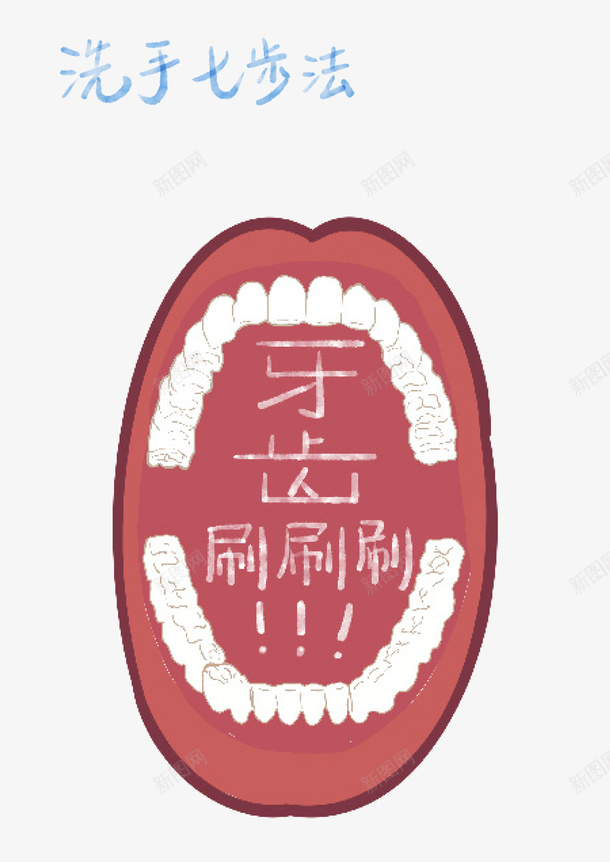 牙齿刷牙卫生png免抠素材_新图网 https://ixintu.com 刷牙 嘴巴 张口 牙齿