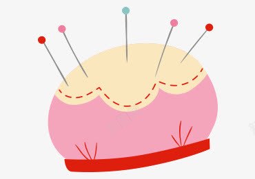 粉色针线包png免抠素材_新图网 https://ixintu.com 卡通针线包 手绘 纺织 针 针线