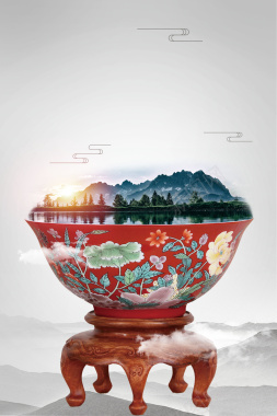中国风国际博物馆日海报背景