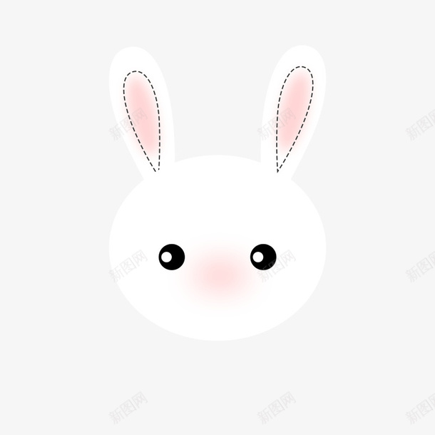 卡通小兔子图案元素psd免抠素材_新图网 https://ixintu.com 卡通 可爱 小兔子 小兔子LOGO
