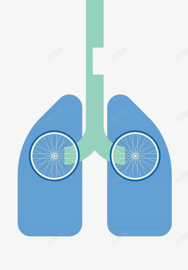 创意海报肺部psd免抠素材_新图网 https://ixintu.com 创意海报设计 肺部 装饰图案