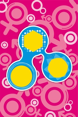 男女分布性别符号男女粉红气泡海报背景背景