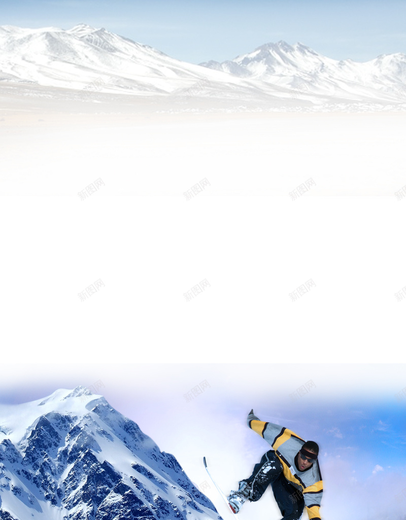 蓝色创意简约滑雪运动海报psd设计背景_新图网 https://ixintu.com 乐享其中 人物 冬季 旅游 极限运动 滑雪 滑雪运动 简约 雪山