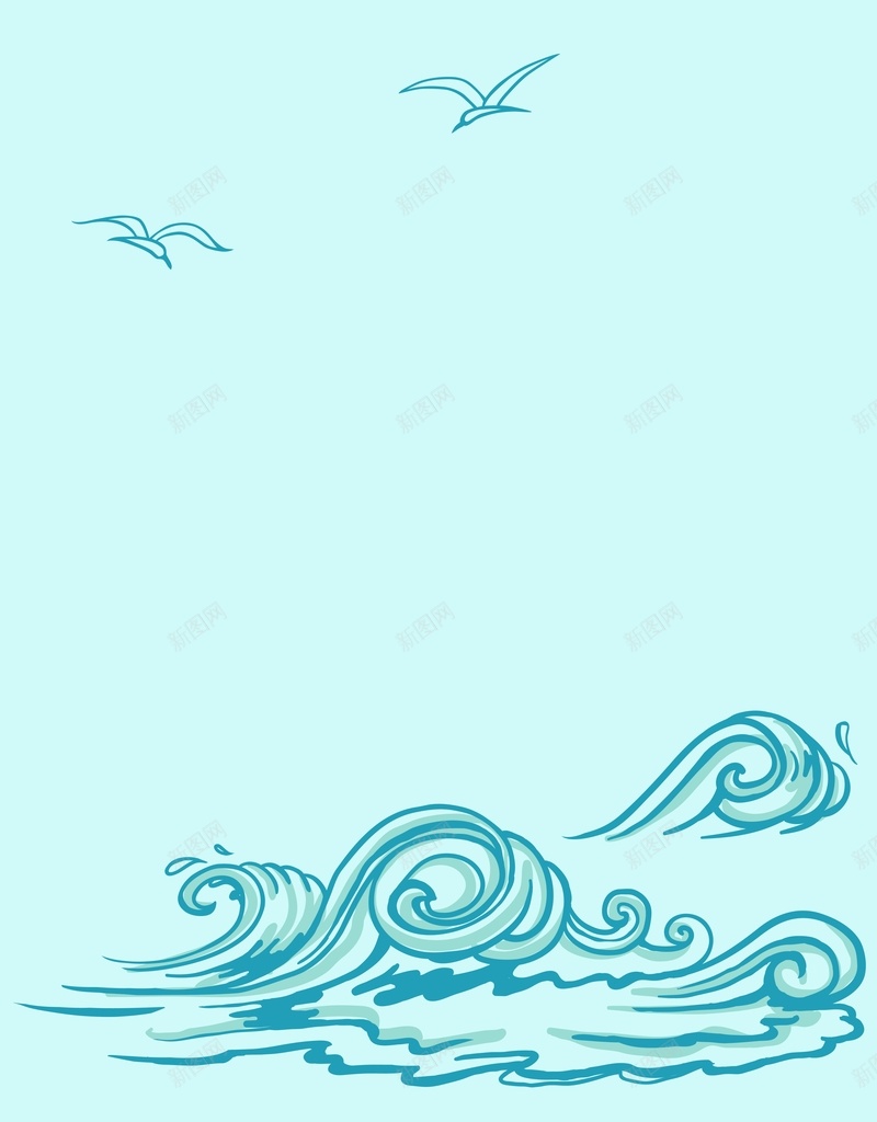 矢量手绘蓝色海洋海水纹海鸥背景jpg设计背景_新图网 https://ixintu.com 矢量 古风 文艺 手绘 蓝色 海洋 海水纹 海鸥 背景 中国风