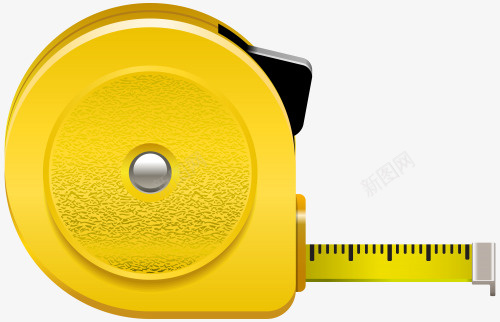 一个黄色卷尺png免抠素材_新图网 https://ixintu.com 卷尺 测量 测量工具 距离