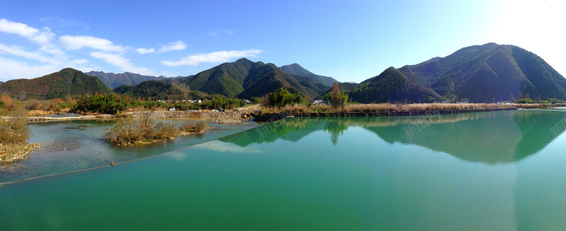 湖边漂亮景色背景