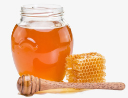 高清瓶装蜂蜜蜂蜜与蜂巢高清图片