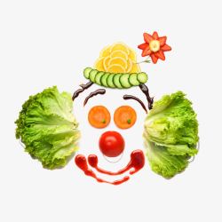 蔬菜拼小丑素材
