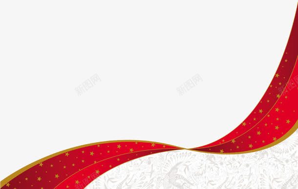 红色飘带圣诞背景png免抠素材_新图网 https://ixintu.com 圣诞 素材 红色 背景 飘带