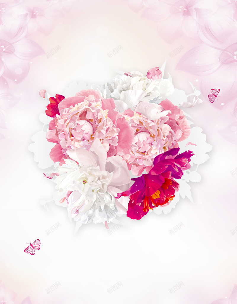 母亲节鲜花宣传海报背景psd设计背景_新图网 https://ixintu.com 亲情 伟大的母爱 妈妈节 宣传 庆祝 母亲节 母爱 海报 节日 花环 鲜花