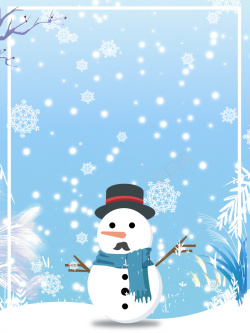 平安夜主题圣诞节蓝色创意促销雪花背景高清图片