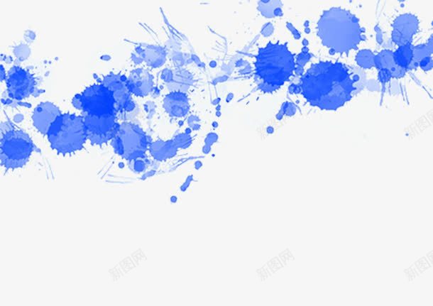 蓝色喷绘png免抠素材_新图网 https://ixintu.com ppt素材 墙体喷绘图 水墨 海报素材 蓝色