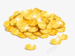 金币堆动画小金币钱币堆高清图片