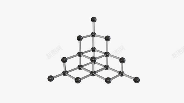 金刚石原子结构png免抠素材_新图网 https://ixintu.com 化学 碳原子 结构 金刚石