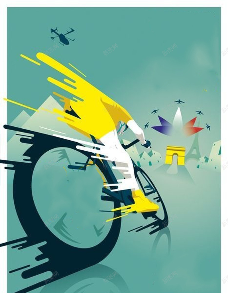 运动会宣传海报psd设计背景_新图网 https://ixintu.com 个性 巴黎 特色 盛典 表演 运动会 飞机 骑行