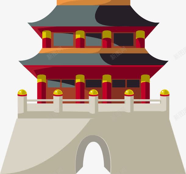 中国式建筑古城楼png免抠素材_新图网 https://ixintu.com 中国 古城楼 建筑
