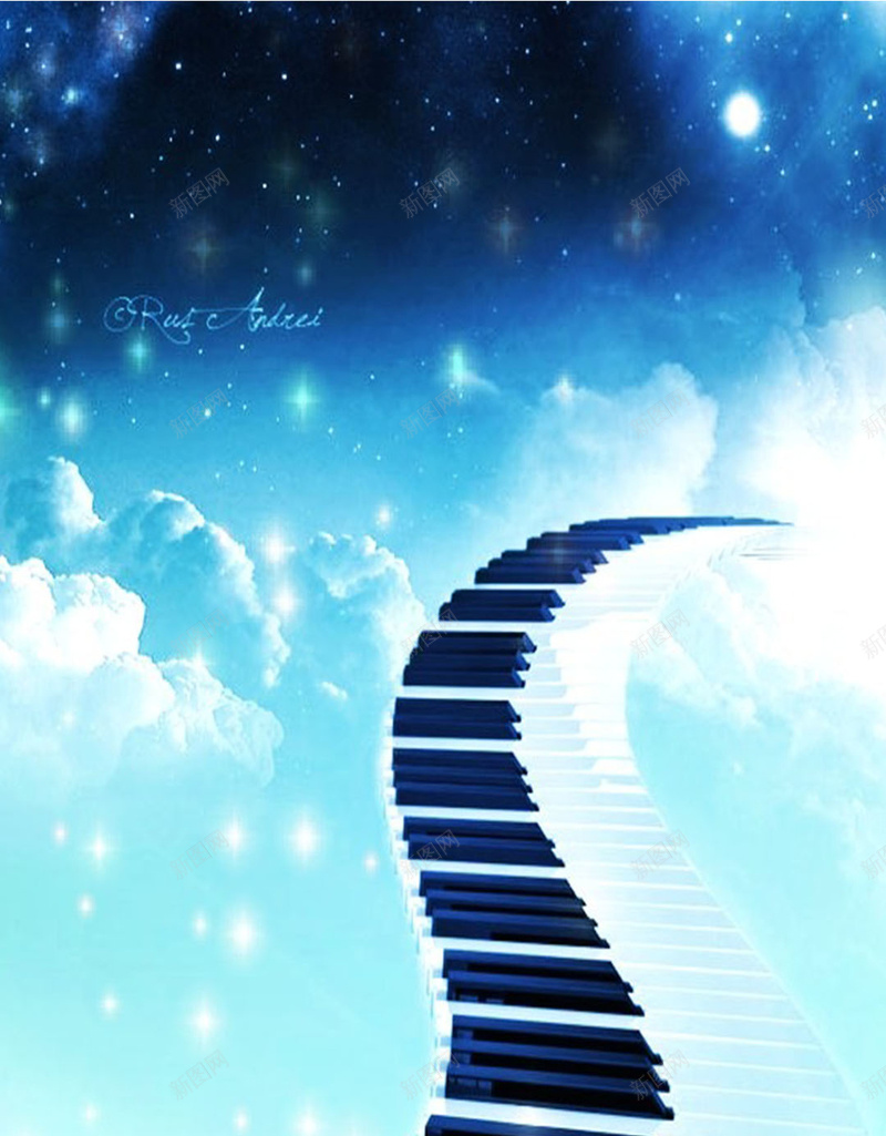 钢琴架上的蝴蝶H5jpg设计背景_新图网 https://ixintu.com H5素材 星空 梦幻 浪漫 蝴蝶 钢琴