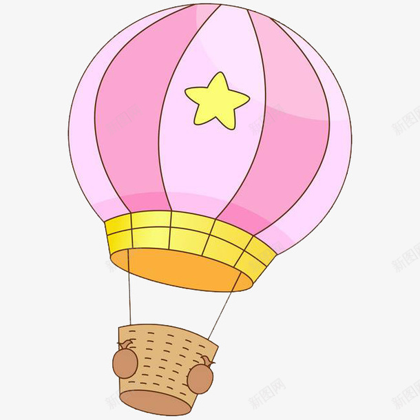 热气球装饰元素1png免抠素材_新图网 https://ixintu.com PPT 热气球 空气球 粉色 装饰