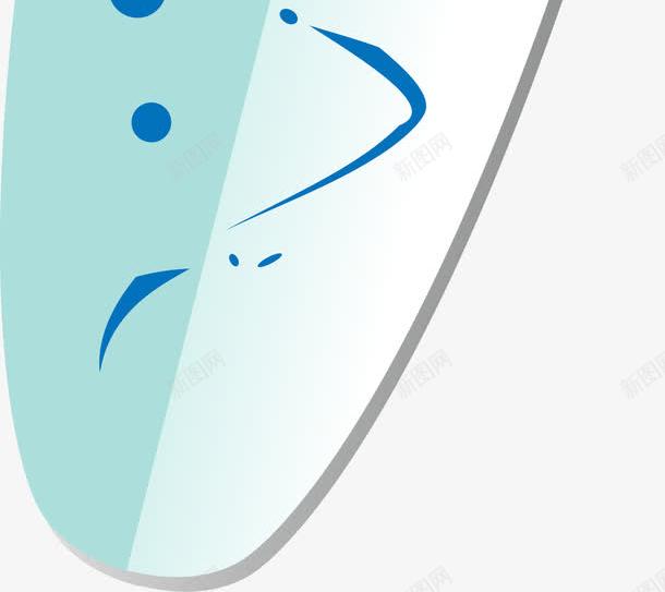蓝色简约冲浪板装饰图案png免抠素材_新图网 https://ixintu.com 免抠PNG 冲浪板 简约 蓝色 装饰图案