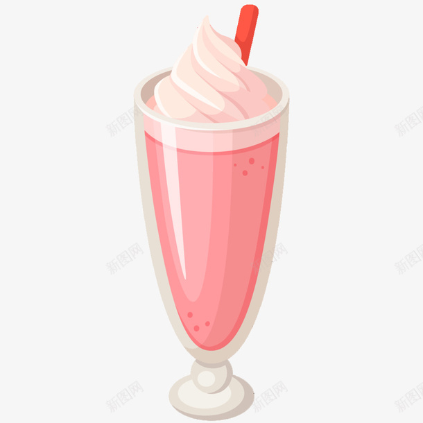 卡通可爱冰淇淋png免抠素材_新图网 https://ixintu.com 冰淇淋 卡通 可爱 吸管