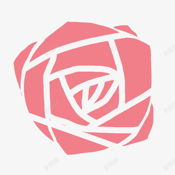 玫瑰图标装束花png免抠素材_新图网 https://ixintu.com 图标 玫瑰 粉色 花 装饰