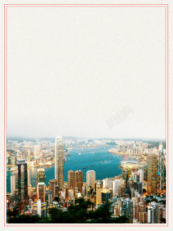 香港旅游指南创意香港旅游海报高清图片
