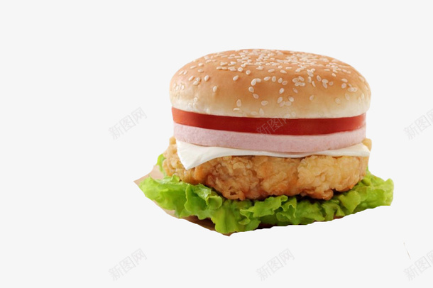 西式快餐鸡肉汉堡图标png_新图网 https://ixintu.com 烹饪 美味 美食 肉饼 食物