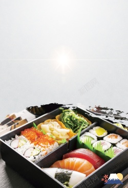 日本文化海报简洁日本美食寿司PSD分层高清图片
