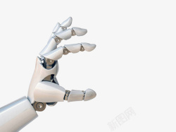科技感AI机器人科技感白色手手高清图片
