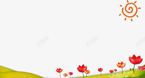 卡通春日花朵植物太阳png免抠素材_新图网 https://ixintu.com 卡通 太阳 春日 植物 花朵