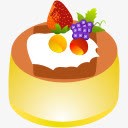水果奶油蛋糕图标图标