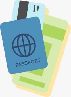护照签证旅游素材