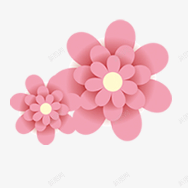 清新粉色可爱花朵png免抠素材_新图网 https://ixintu.com 乖巧 可爱 清新花朵 粉色 花卉 装饰图案