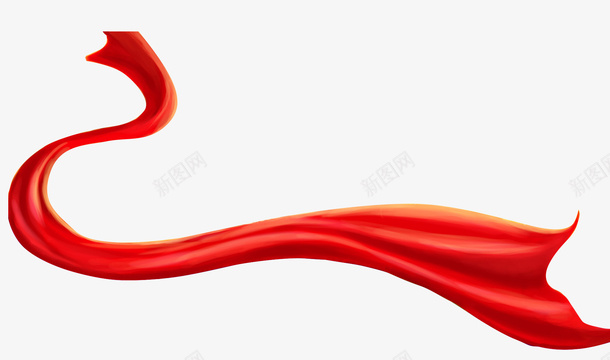 红色丝绸飘带1png免抠素材_新图网 https://ixintu.com 丝绸 红色 红色丝绸 飘带