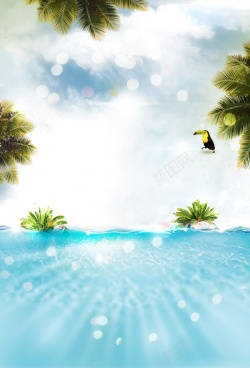 夏季派对背景夏季泳池派对海报高清图片