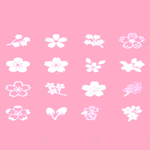 各种樱花的可爱纹理png免抠素材_新图网 https://ixintu.com 可爱 图案 樱花 花纹