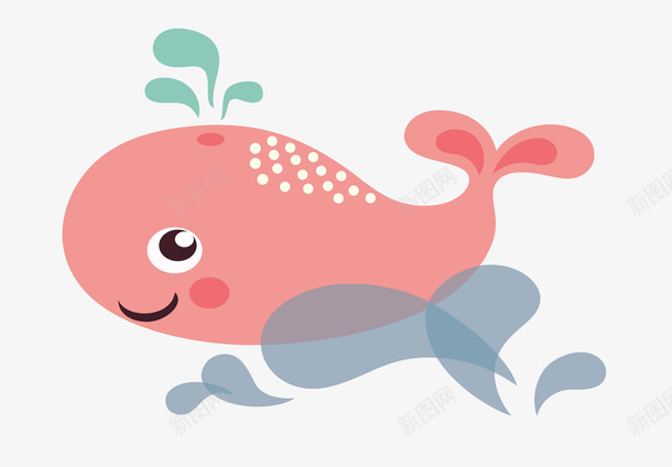 快乐游泳的鱼psd免抠素材_新图网 https://ixintu.com 海洋 卡通 儿童 可爱