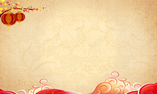 古典中国风喜庆灯笼边框背景素材背景