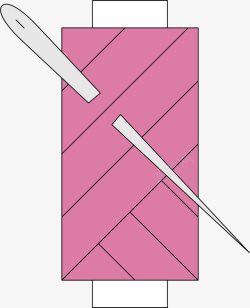 粉色可爱针线矢量图素材