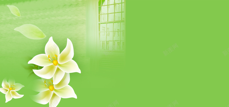 花瓣与白色的花朵psd设计背景_新图网 https://ixintu.com 底纹 背景 花朵 蓝色 鲜花 花卉 窗户 文艺 梦幻 创意