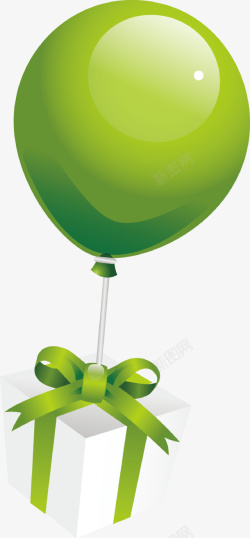 礼物气球绿色旅游氢气球素材
