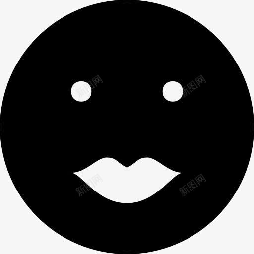 吻黑表情符号的图标png_新图网 https://ixintu.com 吻 山楂Emoji填补 接口 接吻 脸 表情 面孔 黑色