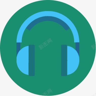 蓝色耳机耳机媒体音乐歌歌曲最小图标图标
