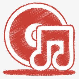红色的音乐光盘图标png_新图网 https://ixintu.com 