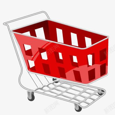 篮子车红购物远景png免抠素材_新图网 https://ixintu.com Basket cart red shopping 小红车 篮子 红 购物 车