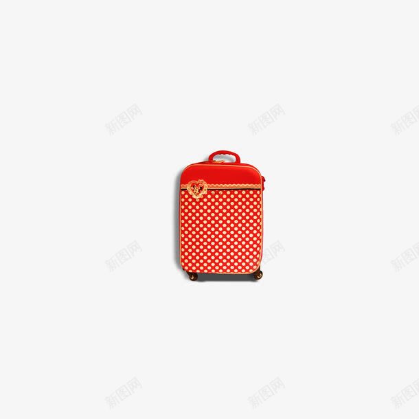 红色行李箱png免抠素材_新图网 https://ixintu.com 斑点 旅行 红色